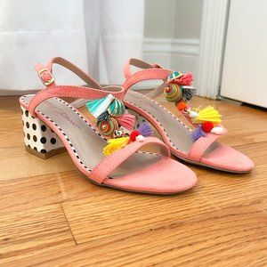 Coral Suede Betsy Johnson Block Heels